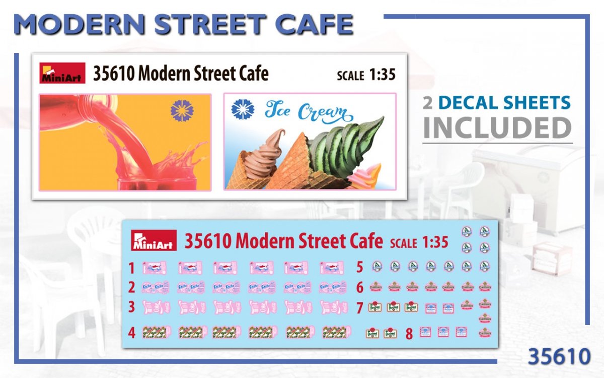 MiniArt 35610 MODERN STREET CAFE 1/35 – imagen 2
