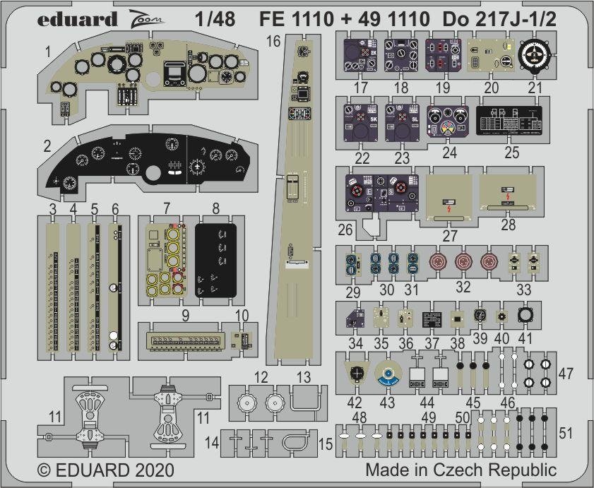 Eduard BIG49266 Do 217J-1/2 1/48 ICM – immagine 6