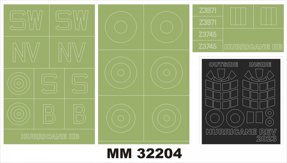 Montex MM32204 HURRICANE IIB pour REVELL 4968 1/32