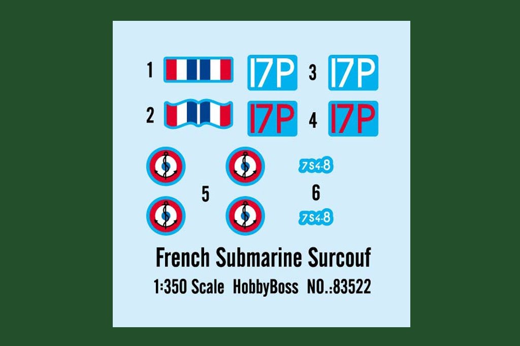 Hobby Boss 83522 French Submarine Surcouf 1/350 – Bild 3
