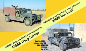 Dragon 7309 HMMWV Transport de troupes et de fret + HMMWV Transport de troupes et de fret avec bâche inclinable (1/72)