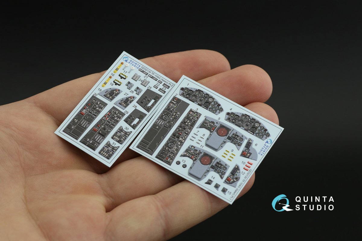Quinta Studio QD32130 TF-104G 3D-Printed &amp;amp; coloured Interior on decal paper (Italeri) 1/32 – Bild 3