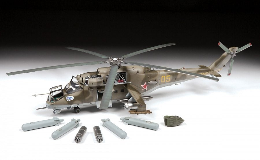 Zvezda 4823 Mi-24V/VP Hélicoptère d&amp;#39;attaque soviétique 1/48 – image 3