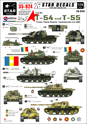 Star Decals 35-924 Cold War T-54 and T-55 tanks 1/35