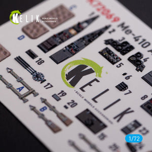 KELIK K72069 Messerschmitt Me410A-1 interior 3D decals for Airfix kit 1/72 – immagine 5