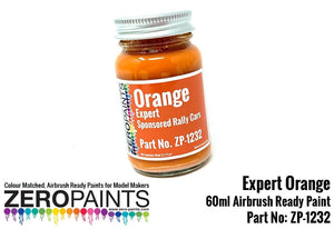 Zero Paints ZP-1232 Orange Paint for Expert Sponsored Rally Cars 60ml