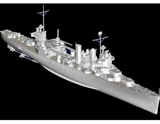 Trumpeter 05745 USS TUSCALOOSA CA-37 1/700 – immagine 9