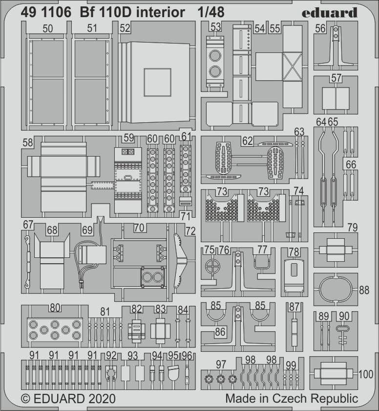 Intérieur du Bf 110D Eduard 491106 au 1/48 DRAGON – image 2