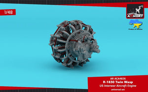 Armory Models ACA4826 R-1830 Twin Wasp US Inter-War &amp;amp; WWII aircraft engine 1/48 – imagen 4