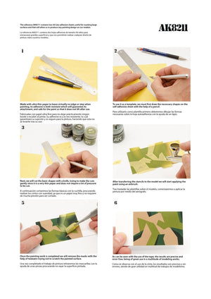 AK Interactive AK8211 MASKING SHEET A4 X 2 UNITS – immagine 2