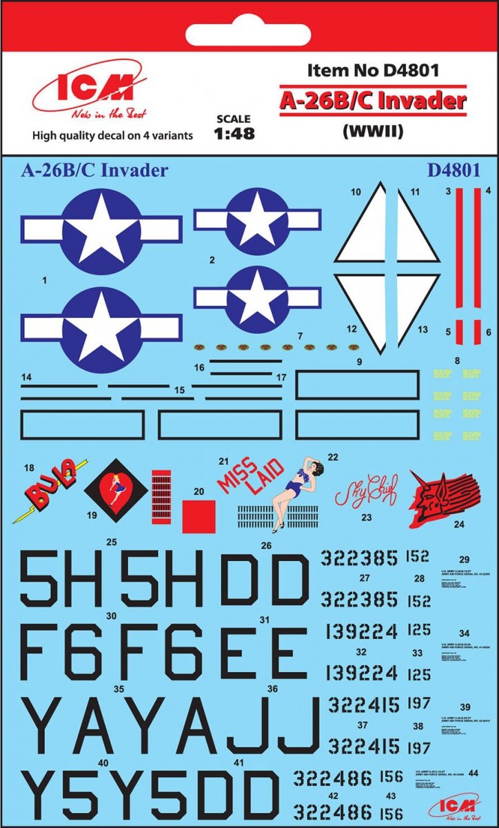 ICM D4801 A-26B/C Invader (WWII) 1/48