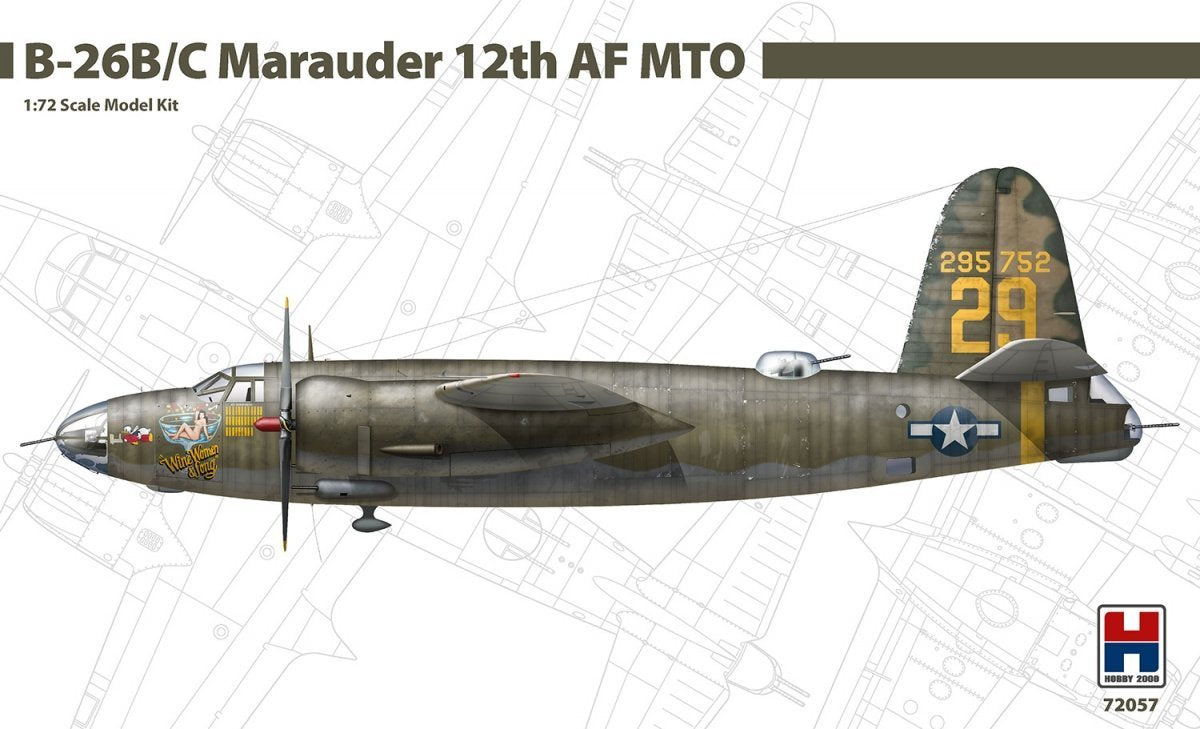 Hobby 2000 72057 B-26B/C Marauder (HASEGAWA + CARTOGRAPHIE + MASQUES) 1/72