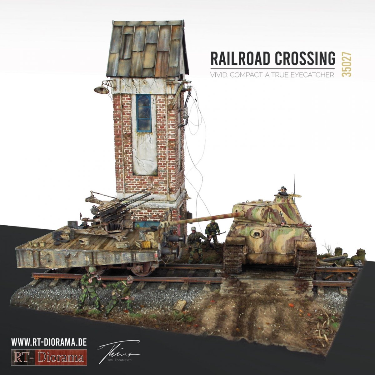 RT-Diorama 35027 Diorama-Base: Railroad Crossing 1/35 – immagine 2