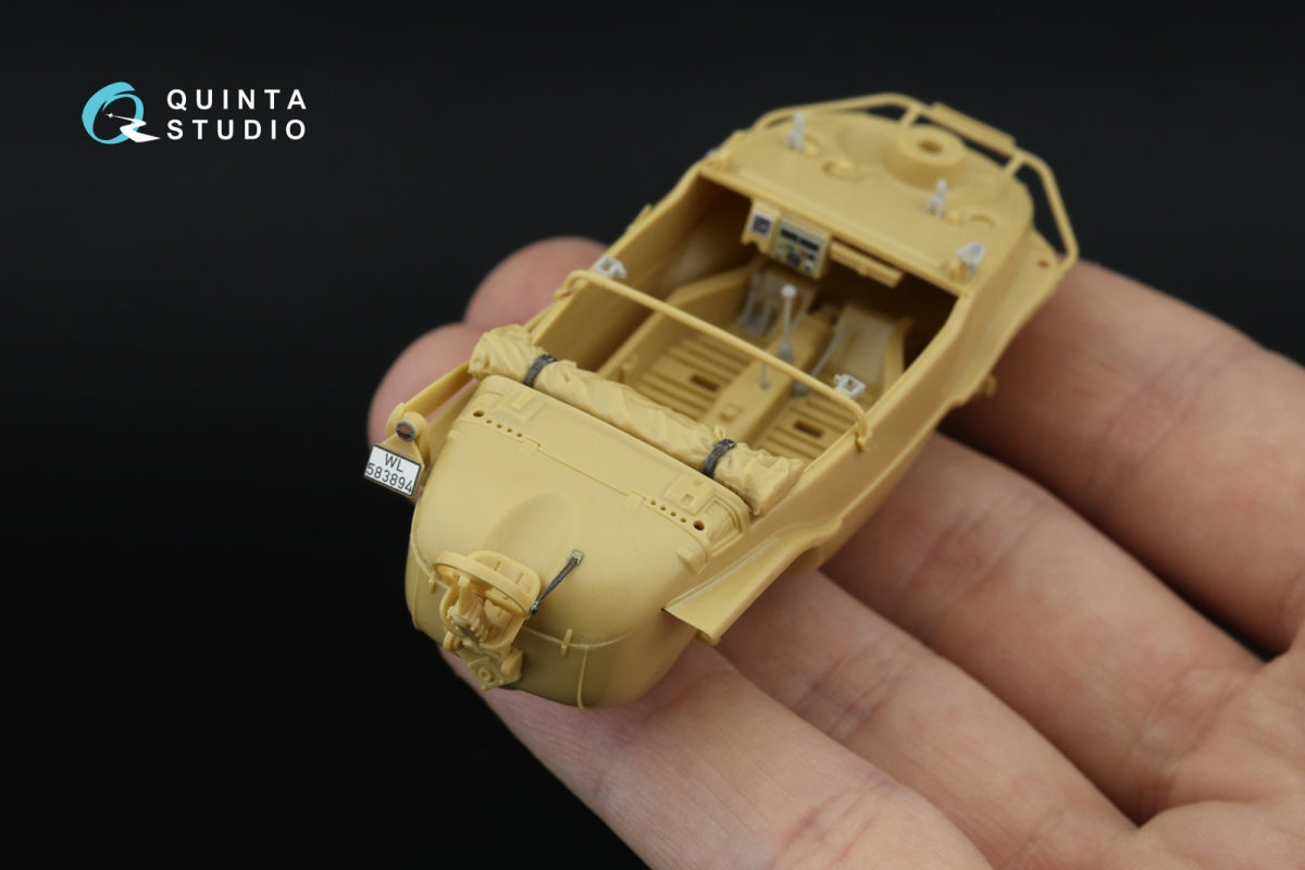 Quinta Studio QD+48553 Schwimmwagen type 166 3D-Printed &amp;amp; coloured Interior on decal paper (Tamiya) (with 3D-printed resin parts) 1/48 – immagine 9