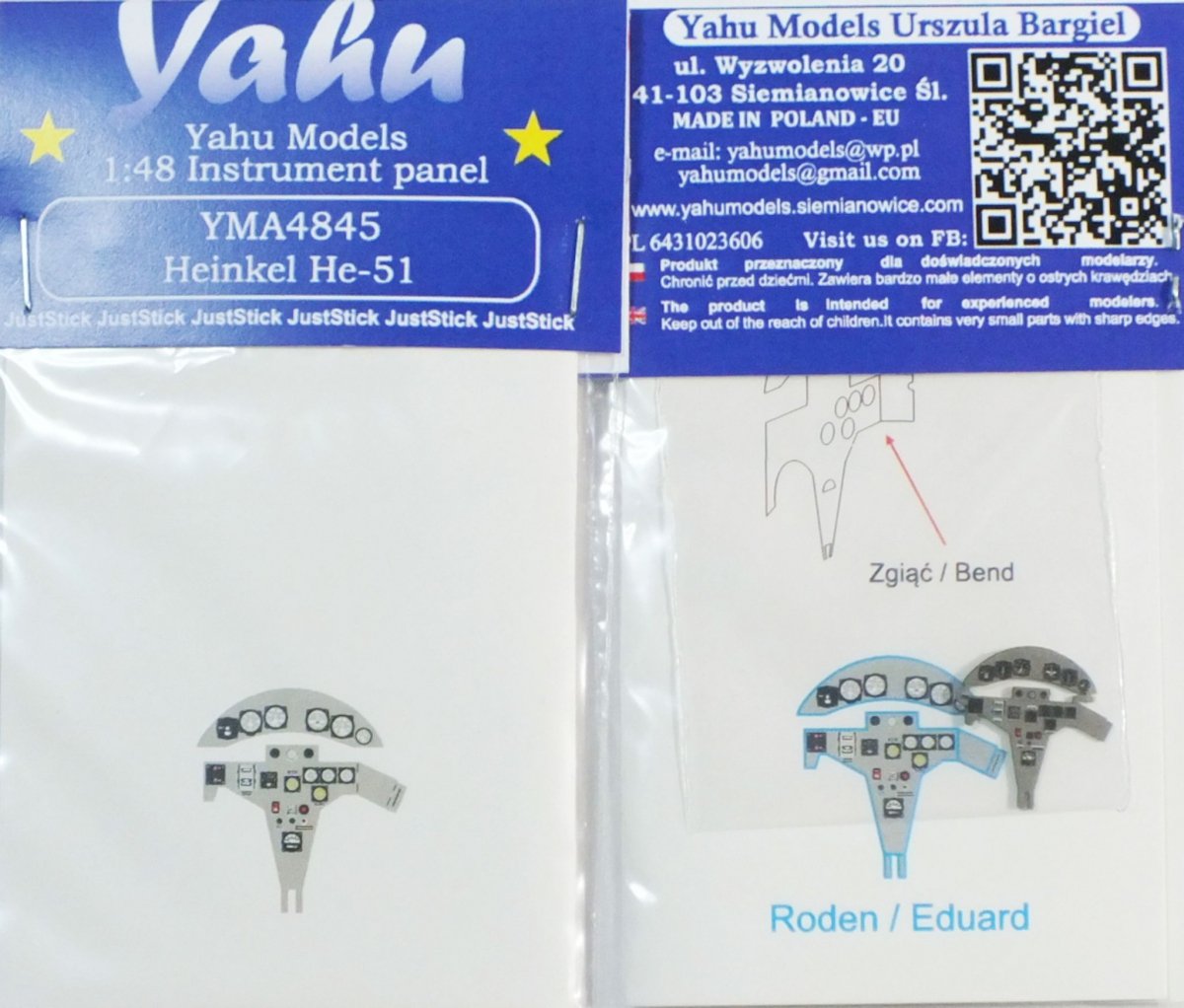Yahu YMA4845 He-51 (Roden / Eduard) 1/48