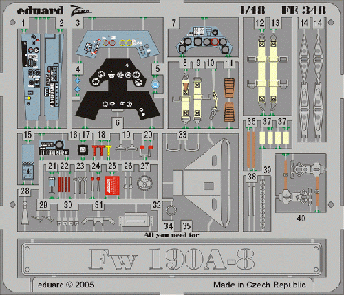 Eduard FE348 Fw-190A-8 1/48 Tamiya