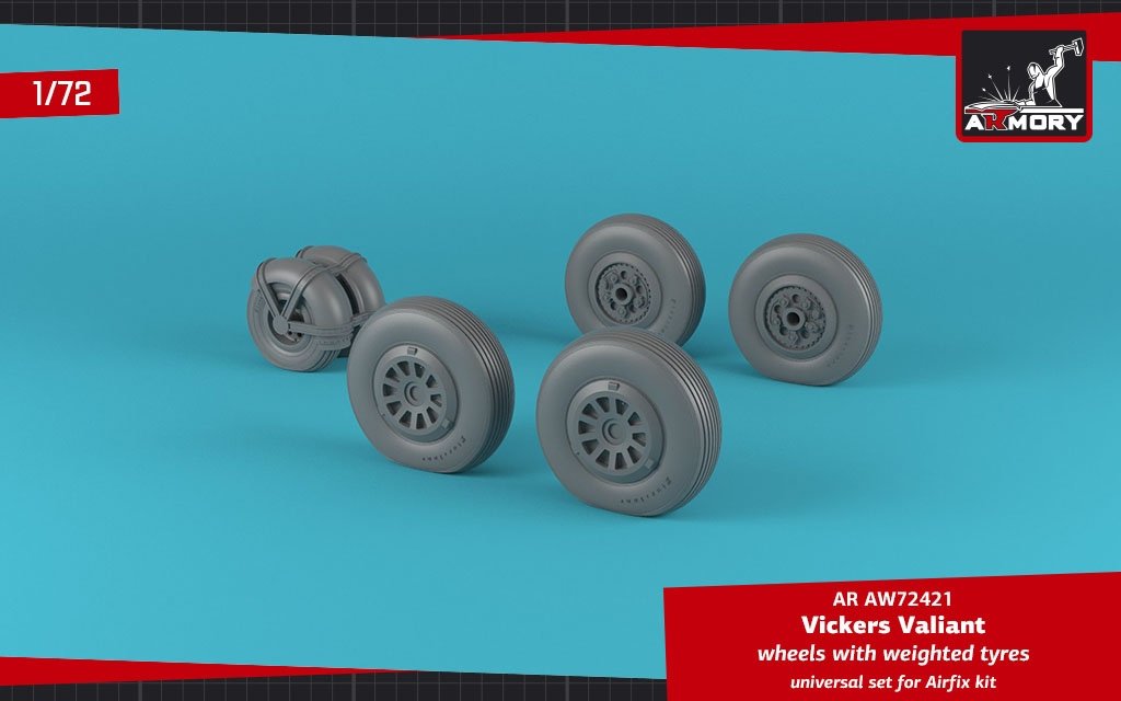 Armory Models AW72421 A.W. Valiant wheels w/ weighted tires 1/72 – immagine 3
