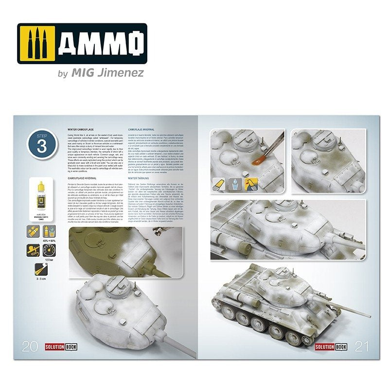 AMMO of Mig Jimenez 7903 SOLUTION BOX MINI (20) - How to paint WWII Soviet Winter Vehicles – immagine 5