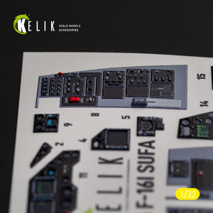 KELIK K32026 F-16I &amp;quot;Sufa&amp;quot; - interior 3D decals for Academy kit 1/32 – imagen 7