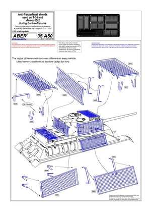 Aber 35A050 Osłony przeciw panzerfaustom do T-34 i IS-2 1/35 – immagine 4