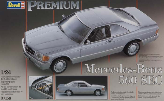 Revell 07158 Mercedes Benz 560 SEC Premium 1/24