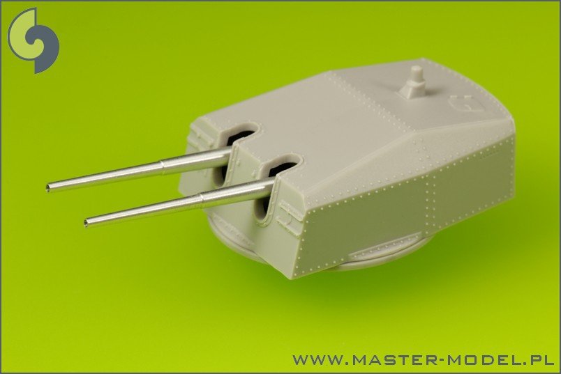 Master SM-200-007 German battleship Bismarck - secondary and heavy AA armament barrels - 15cm (12 pcs), 10,5 cm (16 pcs) – immagine 3