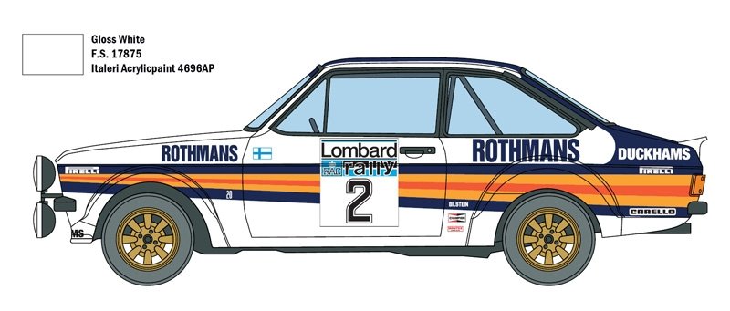 Italeri 3650 Ford Escort RS 1800 Mk.II Lombard RAC Rally 1/24 – immagine 2