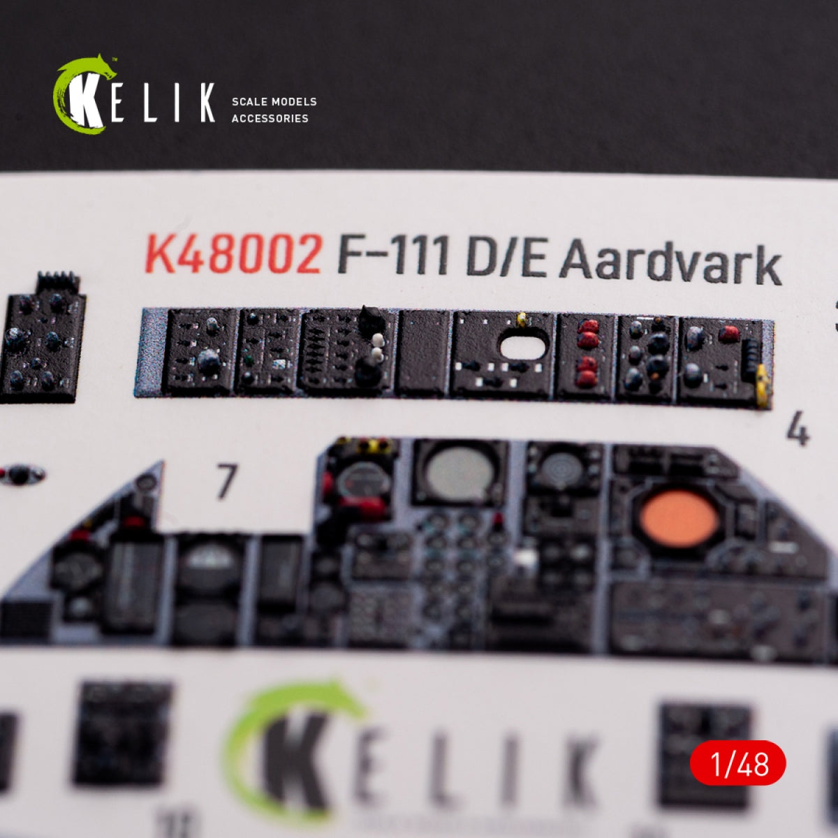 KELIK K48002 F-111 A/E Aardvark interior 3D decals for HobbyBoss kit 1/48 – imagen 10