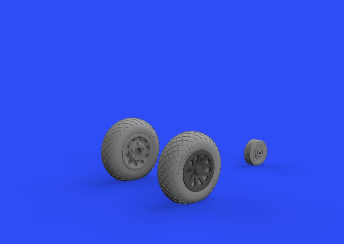 Eduard 648511 P-51D wheels diamond tread 2 1/48 EDUARD – immagine 2