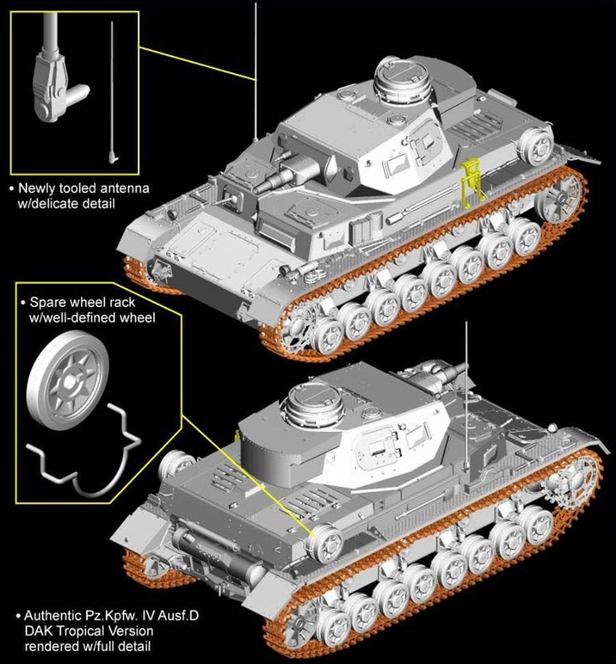 Dragon 6779 Pz.Kpfw.IV Ausf.D DAK Version tropicale (1/35) – image 2