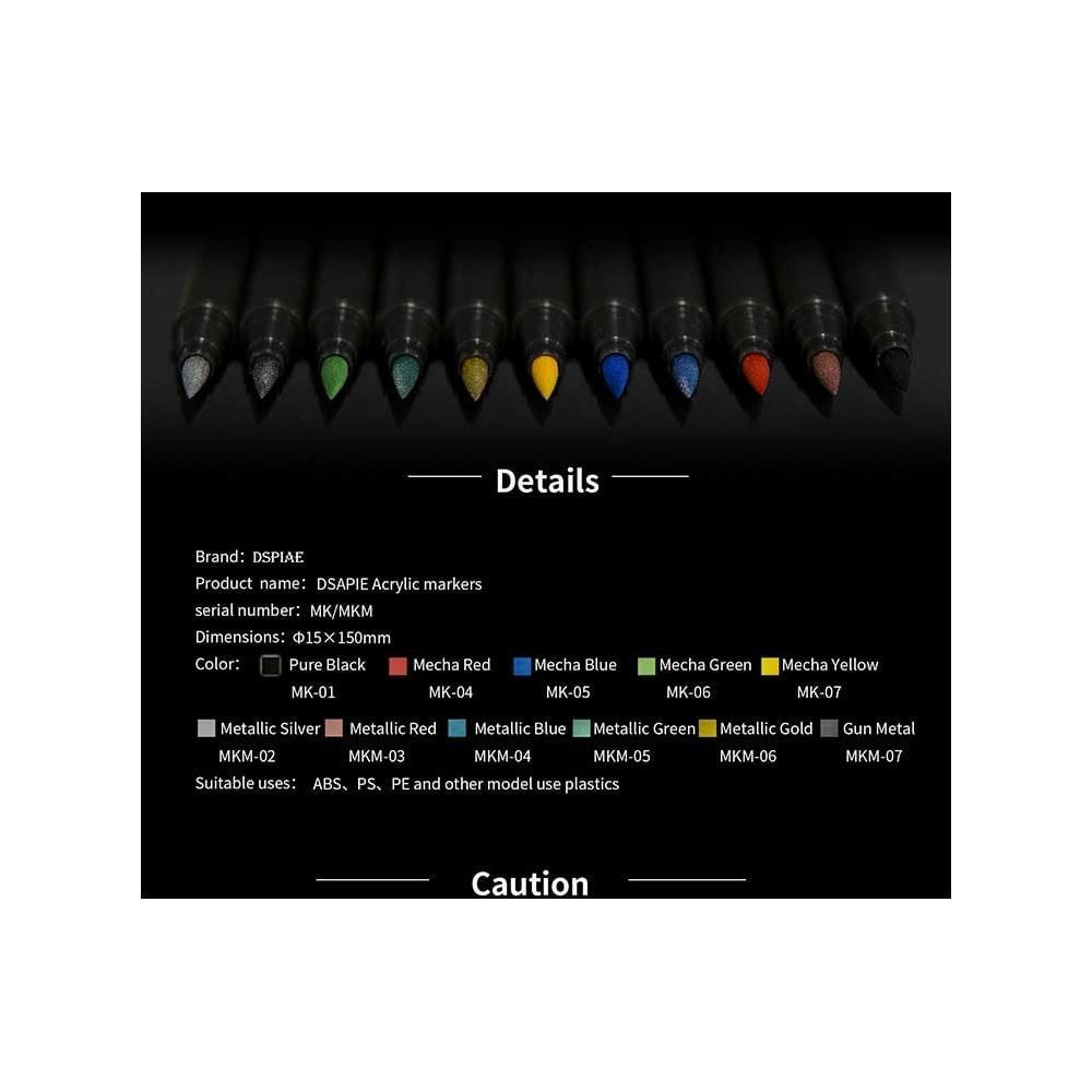 DSPIAE MKM-07 Gun Metal Soft Tipped Marker Pen – immagine 3