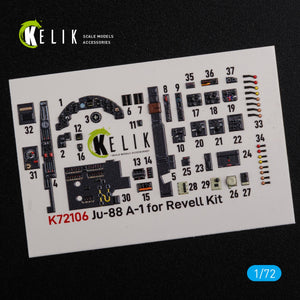 KELIK K72106 Ju-88 A-1 interior 3D decals for Revell kit 1/72 – immagine 3