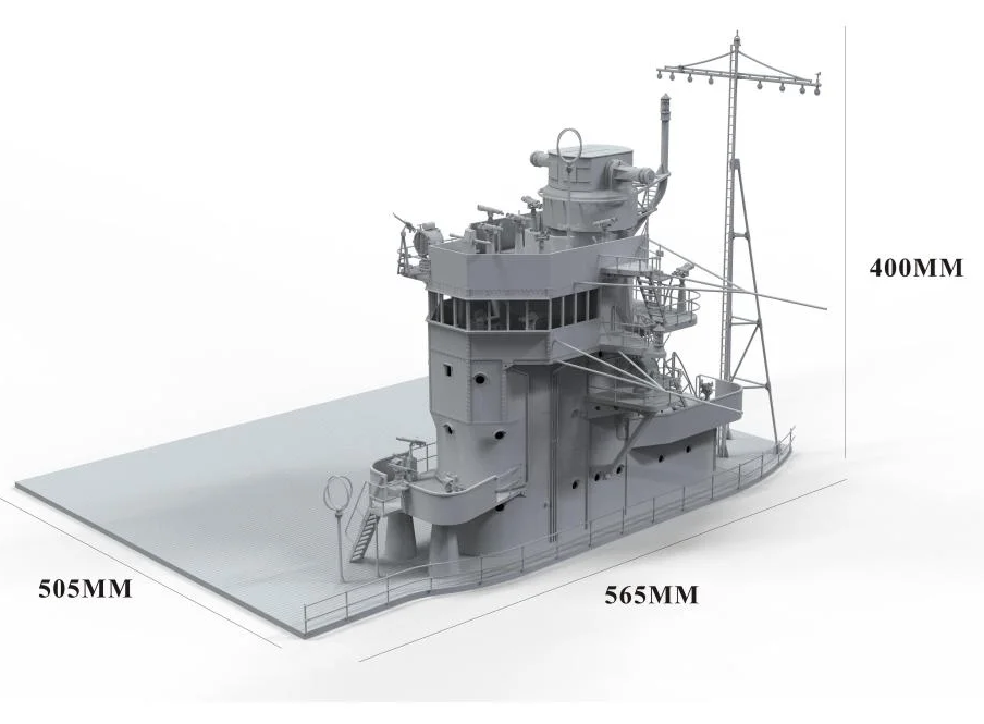 Border Model BSF-001 Akagi Bridge W/Flight Deck and Nakajima B5N2 Kate Combo 1/35 – immagine 5