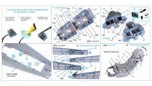 Quinta Studio QD32095 Su-30SM 3D-Printed &amp;amp; coloured Interior on decal paper (conversion for Trumpeter Su-30MKK ) 1/32 – immagine 2