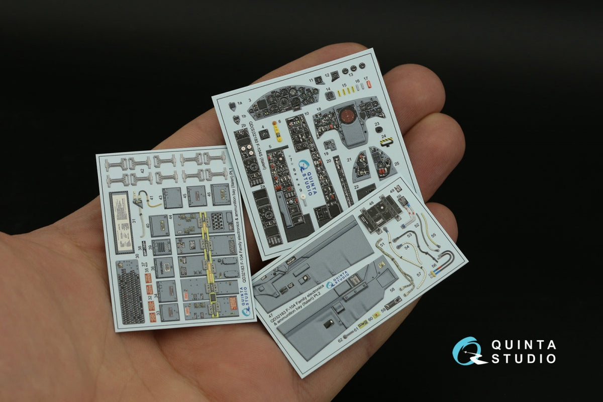 Intérieur coloré imprimé en 3D sur papier décalcomanie Quinta Studio QD32180 F-104S (Italeri) 1/32 – image 2