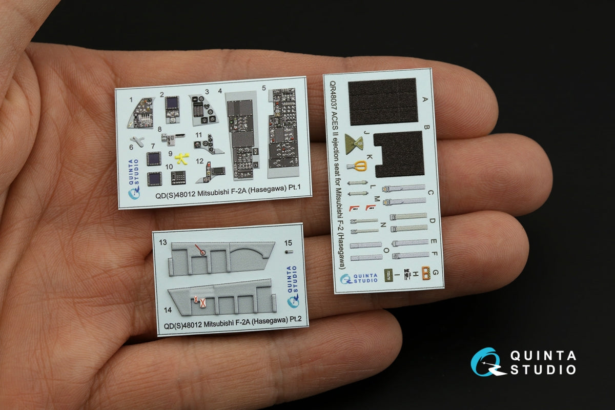Quinta Studio QD48012 Mitsubishi F-2A 3D-Printed coloured Interior on decal paper (Hasegawa) 1/48 – Bild 4
