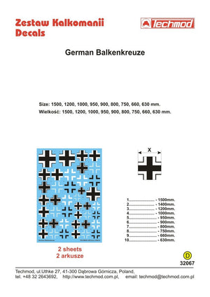 Techmod 32067 German Balkenkreuze 1/32 – immagine 2