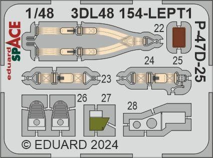 Eduard 3DL48154 P-47D-25 SPACE MINIART 1/48 – immagine 3