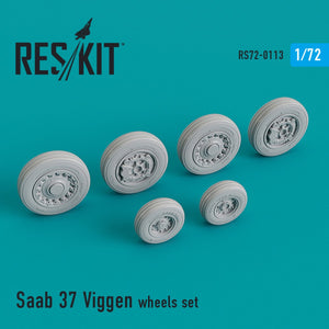 RESKIT RS72-0113 SAAB 37 &amp;quot;VIGGEN&amp;quot; WHEELS SET 1/72 – immagine 2