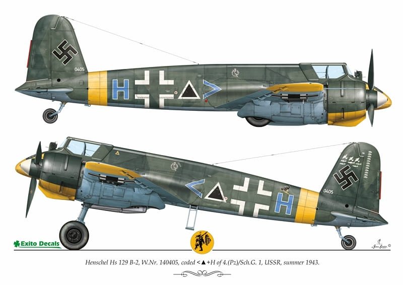 Exito ED48004 DECALS Luftwaffe Ground Attackers vol.1 - Ju 87 D-3, Hs 129, Fw 190F-8 1/48 – imagen 5