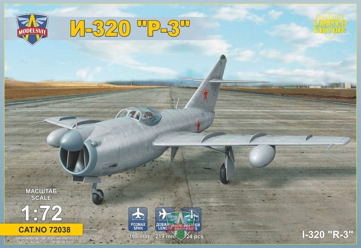 Modelsvit 72038 I-320 R-3 All-weather interceptor prototype 1/72