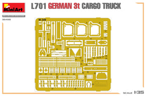 Miniart 35450 L701 GERMAN 3T CARGO TRUCK 1/35 – zdjęcie 3