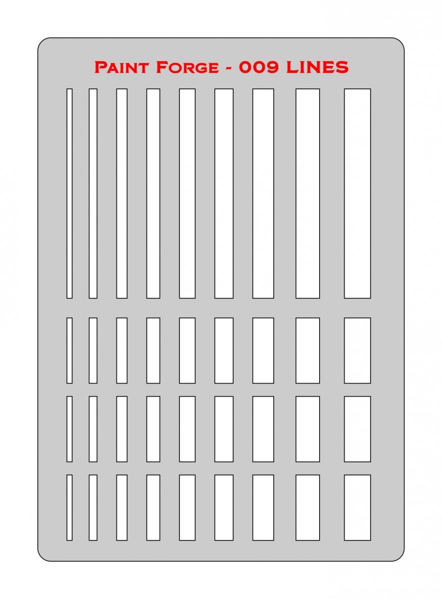 Pochoir Paint Forge PFST009L - Lignes