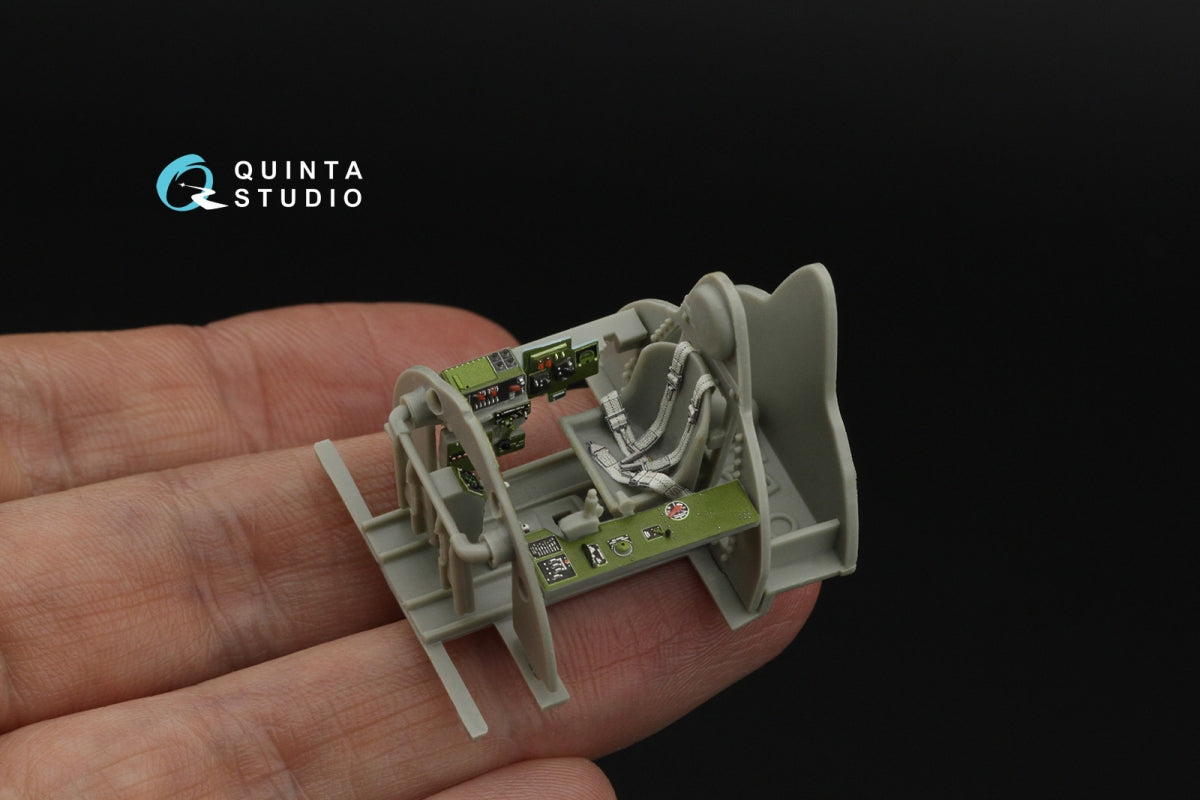 Quinta Studio QD48627 FM-2 Wildcat 3D-Printed &amp; coloured Interior on decal paper (Hobby Boss) 1/48
