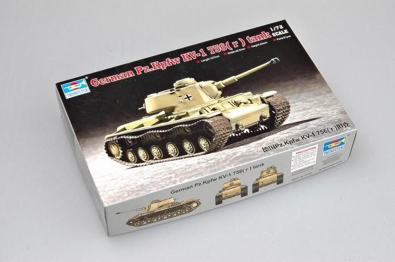 Trumpeter 07265 German Pz.Kpfw KV-1 756( r ) tank 1/72 – Bild 2