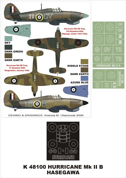Montex K48100 Hurricane MkIIB 1/48 