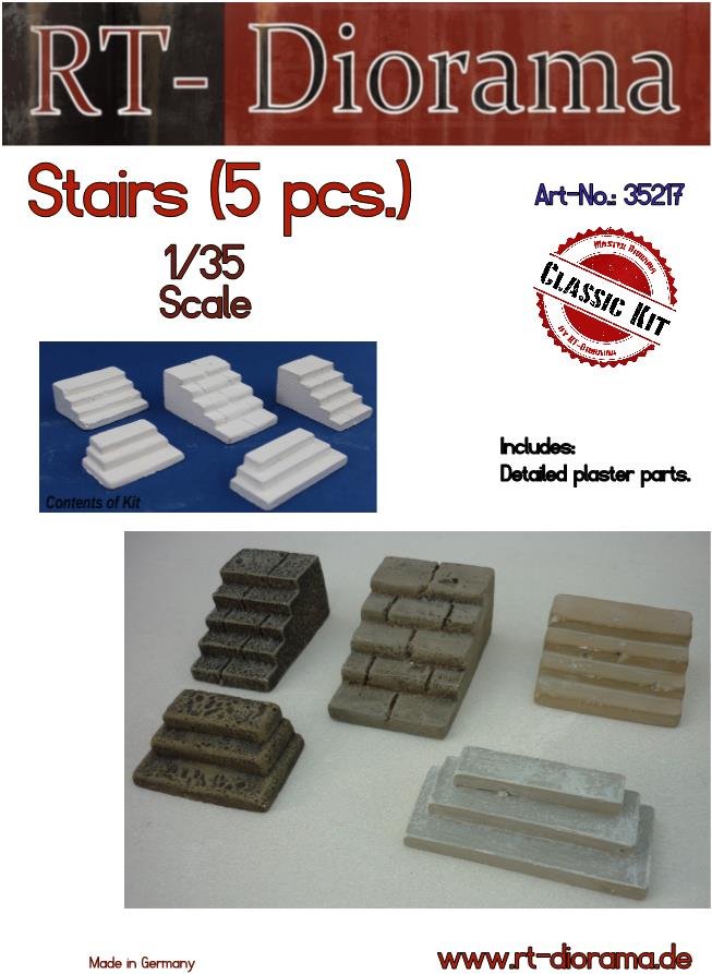 RT-Diorama 35217 Escaliers (5 pièces) 1/35 
