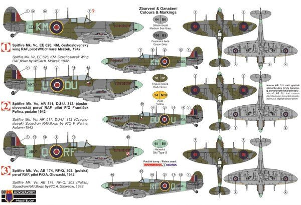 Kovozavody Prostejov KPM0124 Spitfire Mk.Vc Allied Fighters 1/72 – Bild 3