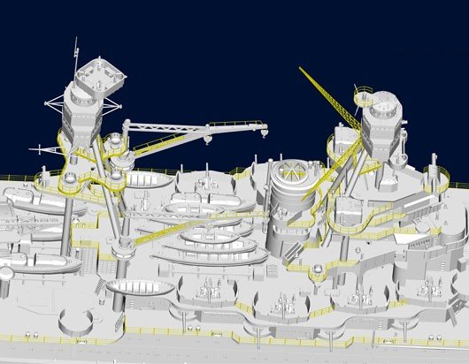 Trumpeter 03701 USS Arizona BB-39 1/200 – zdjęcie 5