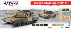 Hataka HTK-AS67 Modern US Army and USMC AFV paint set (8x17ml)
